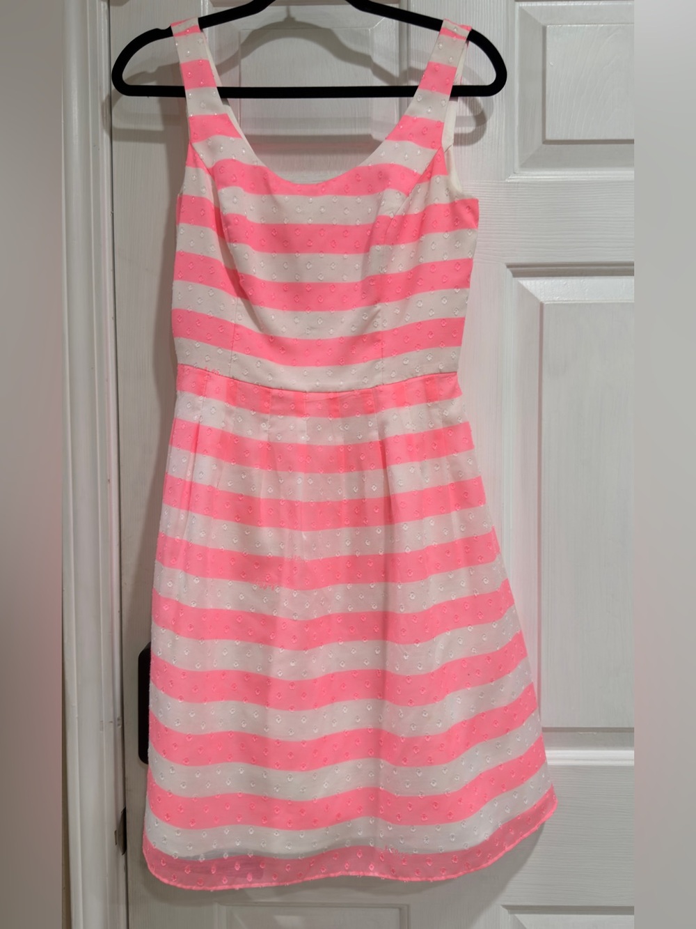 Lilly Pulitzer Pink and White Striped Sleeveless Dress